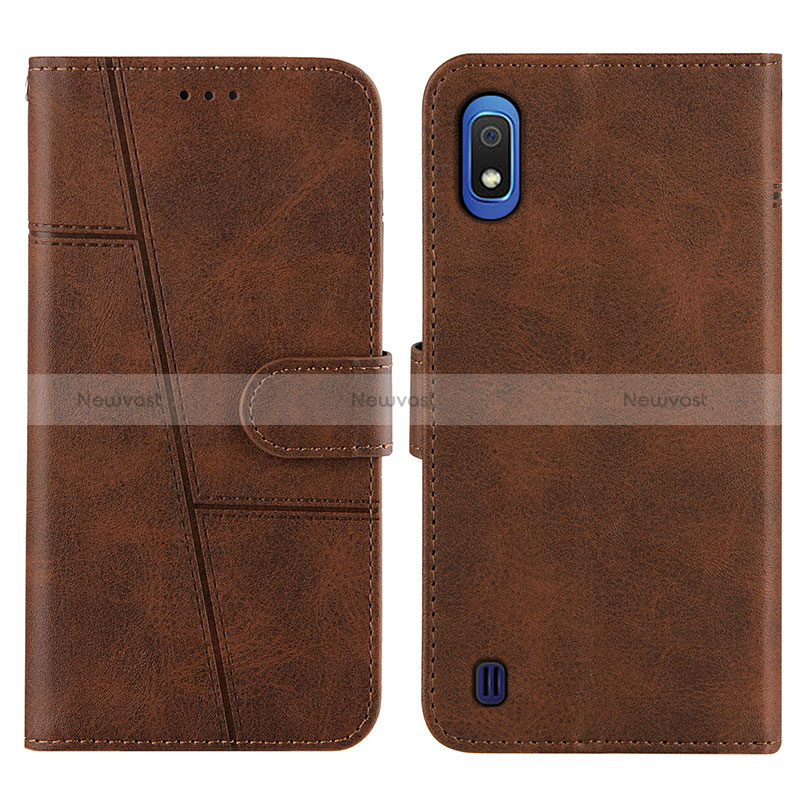 Leather Case Stands Flip Cover Holder Y02X for Samsung Galaxy A10