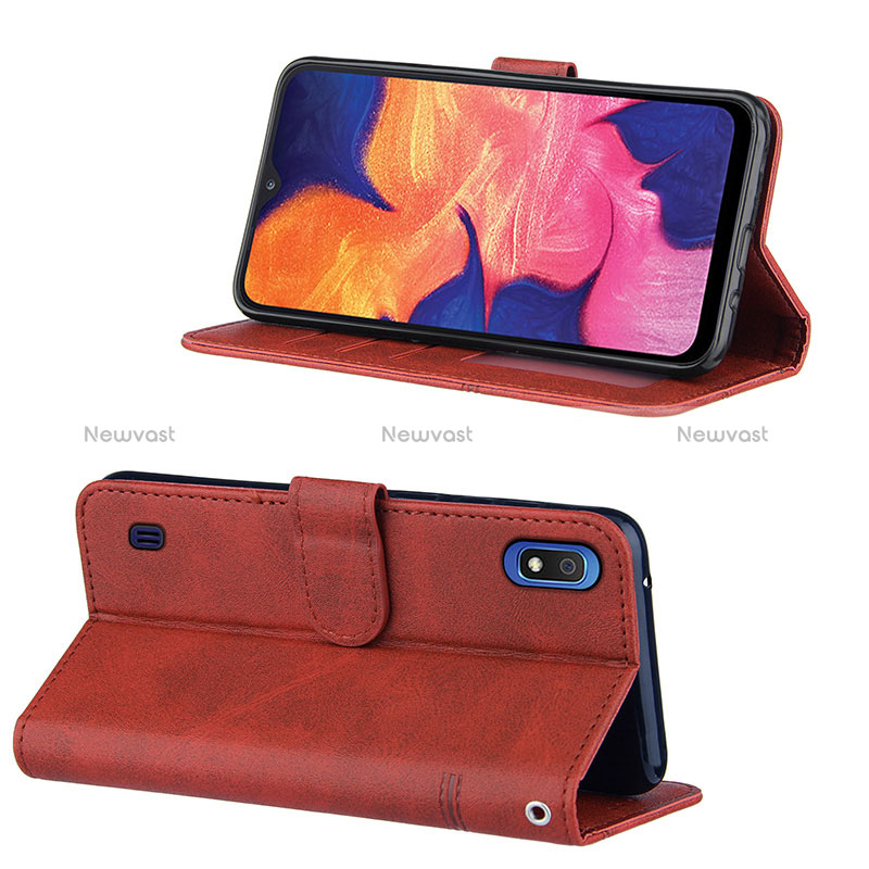 Leather Case Stands Flip Cover Holder Y02X for Samsung Galaxy A10
