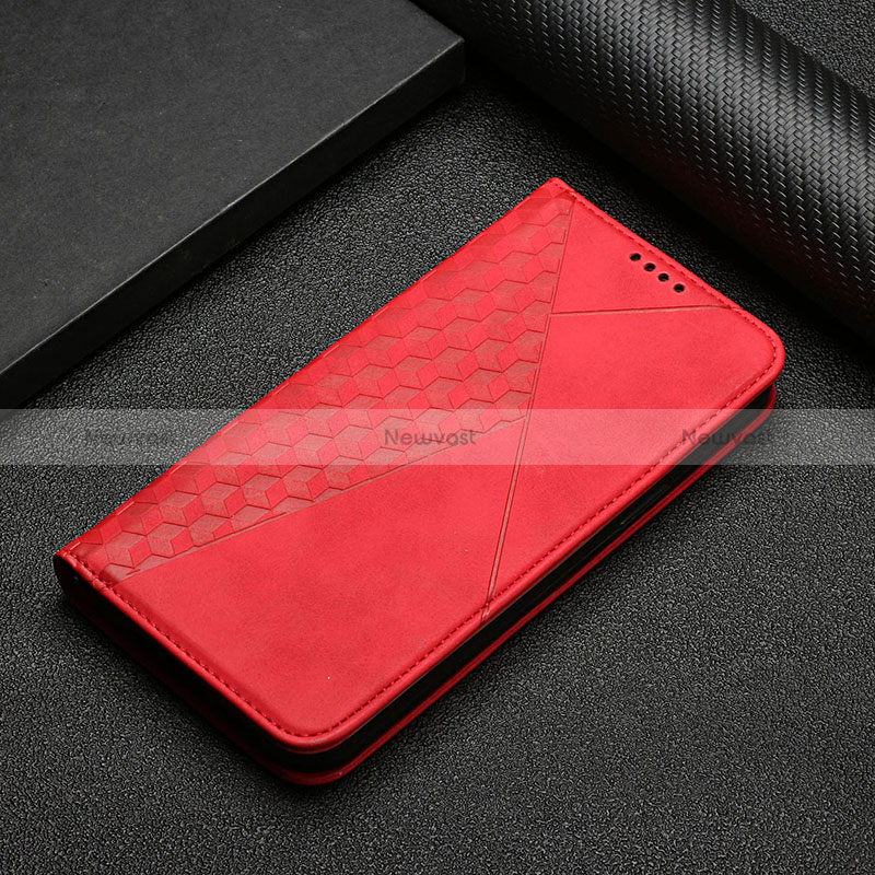 Leather Case Stands Flip Cover Holder Y02X for Samsung Galaxy A51 5G Red