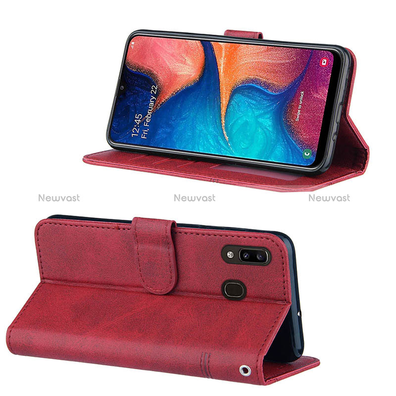Leather Case Stands Flip Cover Holder Y02X for Samsung Galaxy M10S