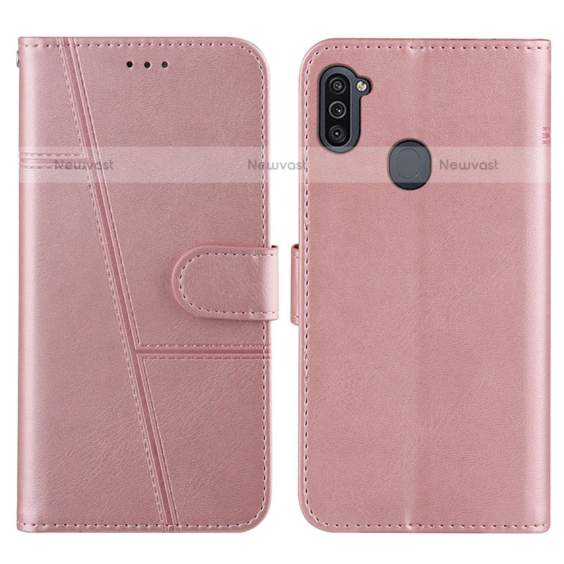 Leather Case Stands Flip Cover Holder Y02X for Samsung Galaxy M11