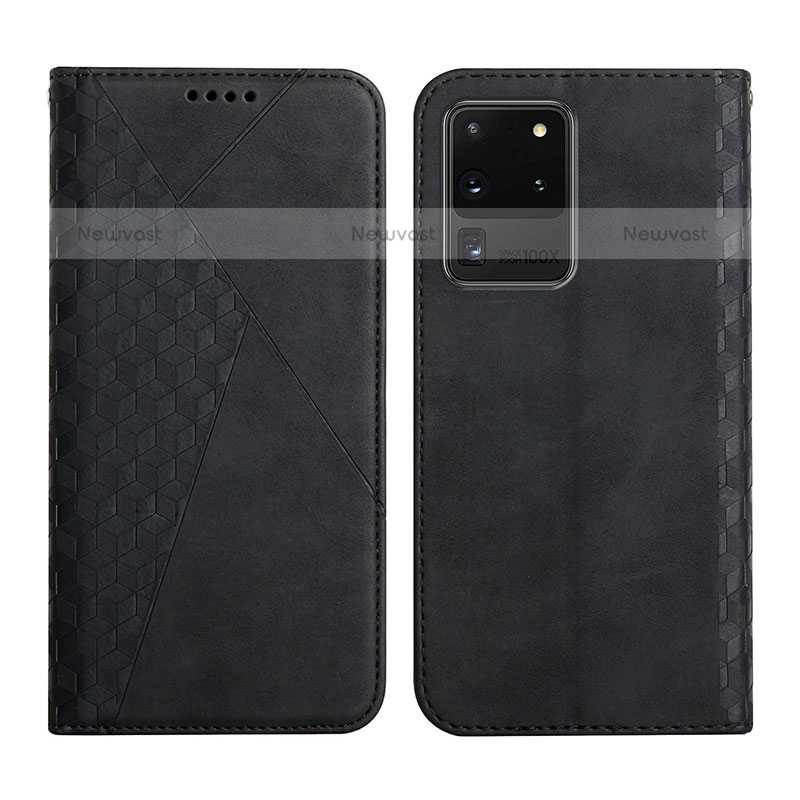 Leather Case Stands Flip Cover Holder Y02X for Samsung Galaxy S20 Ultra 5G