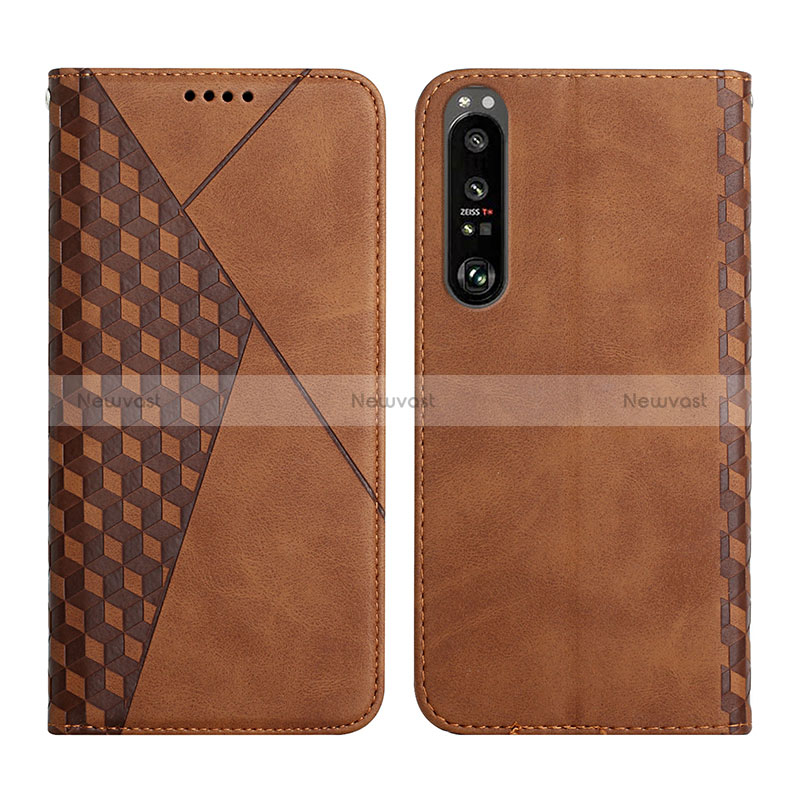 Leather Case Stands Flip Cover Holder Y02X for Sony Xperia 1 III