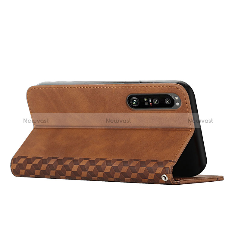 Leather Case Stands Flip Cover Holder Y02X for Sony Xperia 1 III