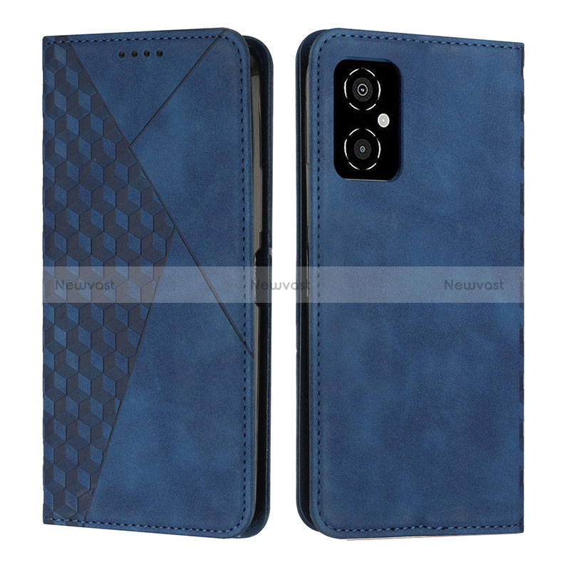 Leather Case Stands Flip Cover Holder Y02X for Xiaomi Redmi Note 11R 5G Blue