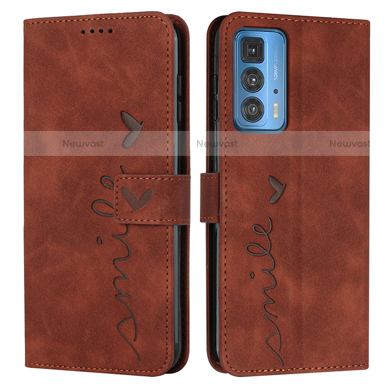 Leather Case Stands Flip Cover Holder Y03X for Motorola Moto Edge 20 Pro 5G
