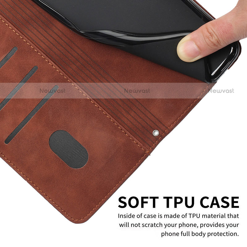 Leather Case Stands Flip Cover Holder Y03X for Motorola Moto Edge Lite 5G