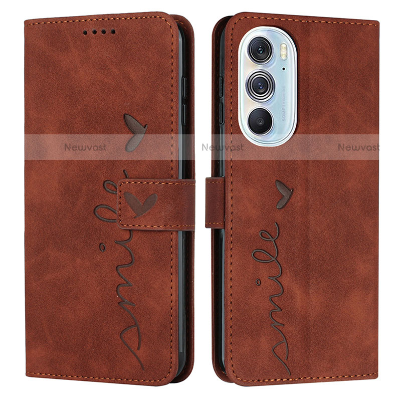 Leather Case Stands Flip Cover Holder Y03X for Motorola Moto Edge Plus (2022) 5G