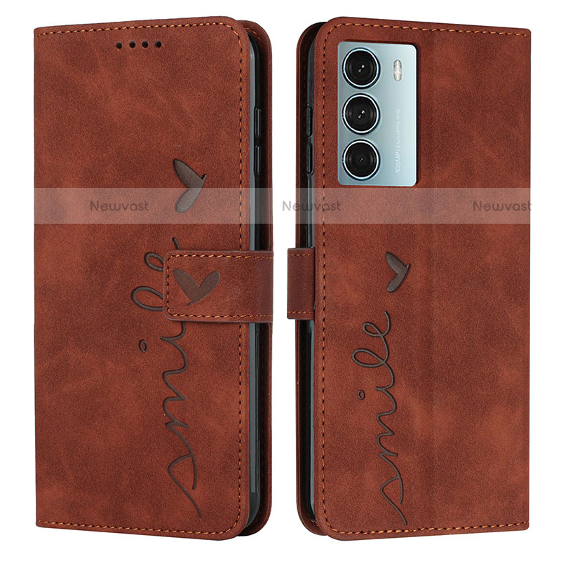 Leather Case Stands Flip Cover Holder Y03X for Motorola Moto Edge S30 5G