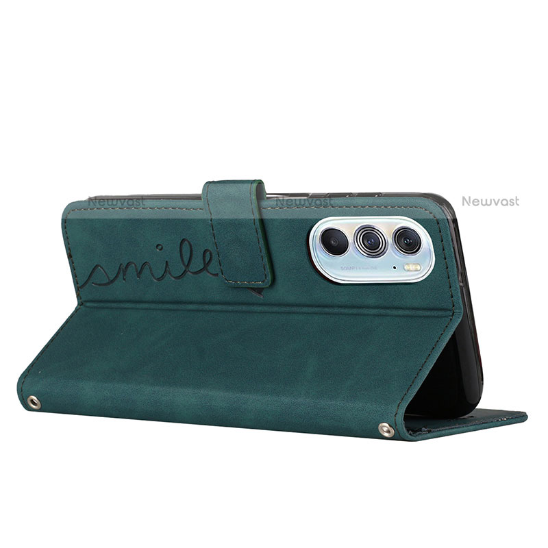 Leather Case Stands Flip Cover Holder Y03X for Motorola Moto Edge X30 5G