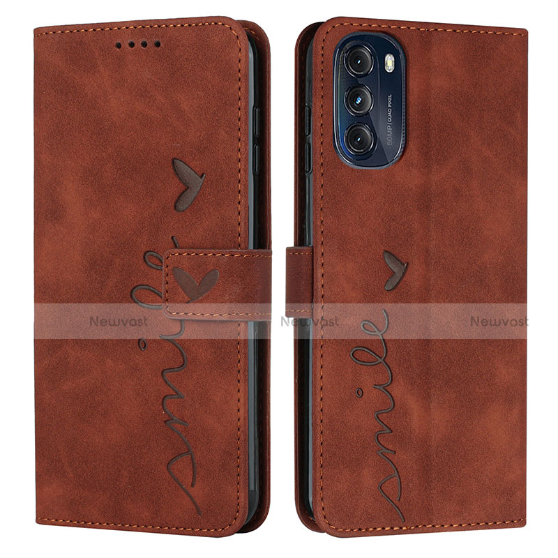 Leather Case Stands Flip Cover Holder Y03X for Motorola Moto G 5G (2022)