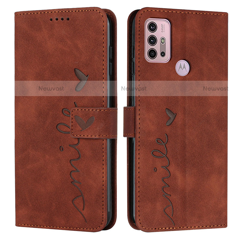 Leather Case Stands Flip Cover Holder Y03X for Motorola Moto G10 Power