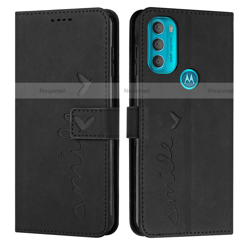 Leather Case Stands Flip Cover Holder Y03X for Motorola Moto G71 5G