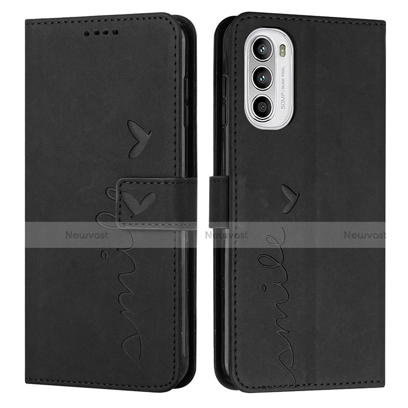 Leather Case Stands Flip Cover Holder Y03X for Motorola Moto G71s 5G