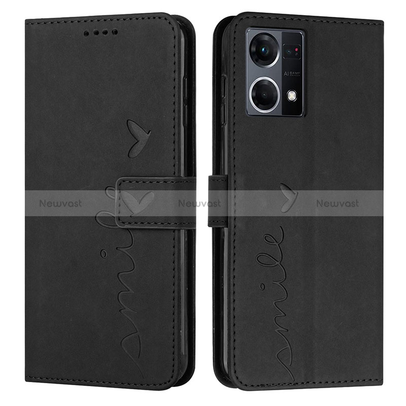 Leather Case Stands Flip Cover Holder Y03X for Oppo Reno7 4G