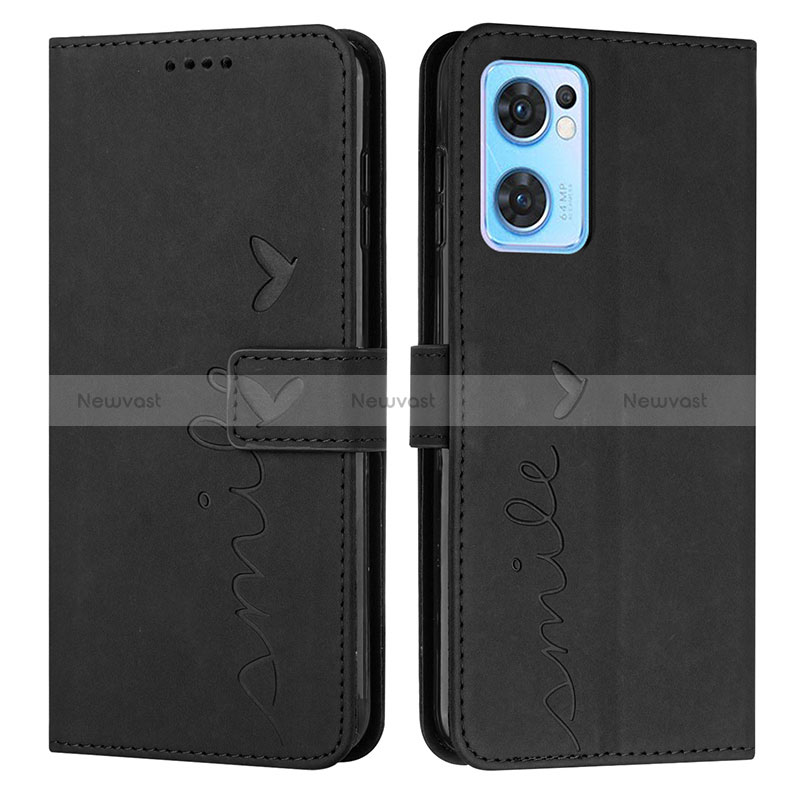 Leather Case Stands Flip Cover Holder Y03X for Oppo Reno7 5G