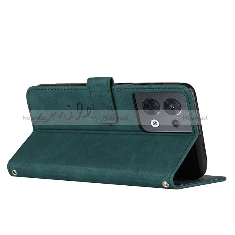 Leather Case Stands Flip Cover Holder Y03X for Oppo Reno9 5G