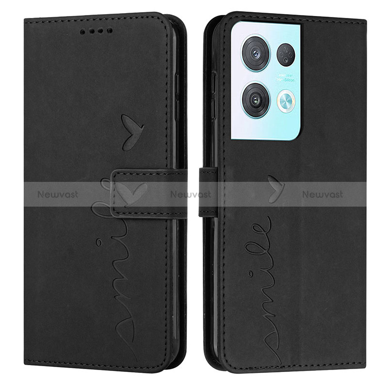 Leather Case Stands Flip Cover Holder Y03X for Oppo Reno9 Pro+ Plus 5G