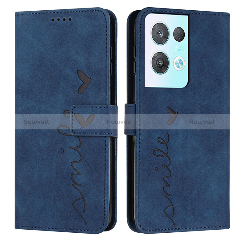 Leather Case Stands Flip Cover Holder Y03X for Oppo Reno9 Pro+ Plus 5G