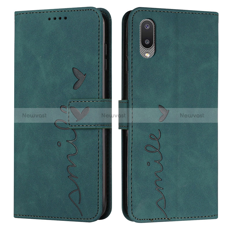 Leather Case Stands Flip Cover Holder Y03X for Samsung Galaxy M02