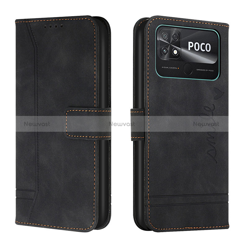 Leather Case Stands Flip Cover Holder Y03X for Xiaomi Poco C40