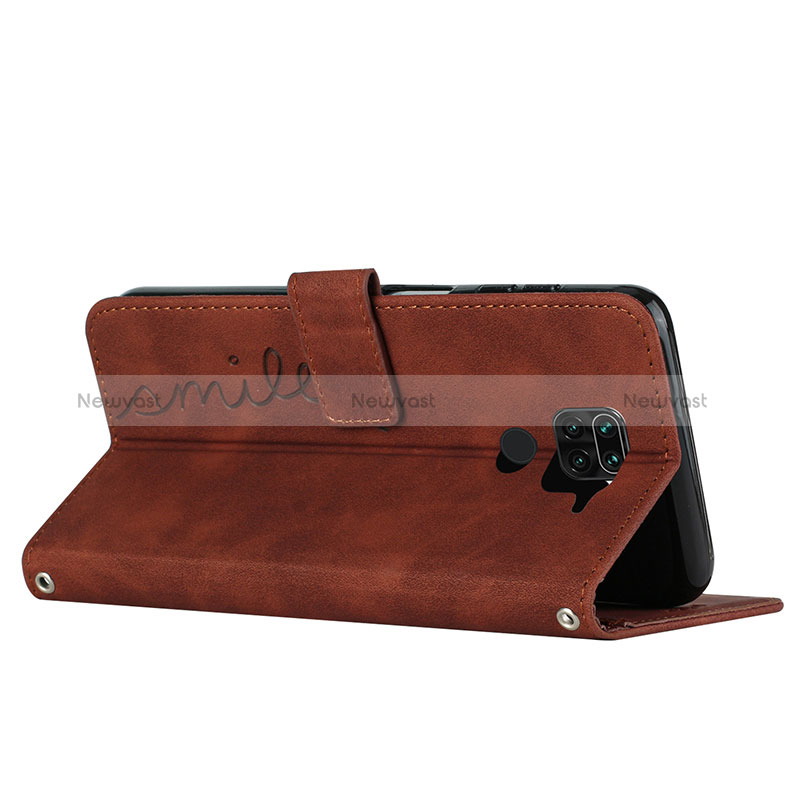 Leather Case Stands Flip Cover Holder Y03X for Xiaomi Redmi Note 9