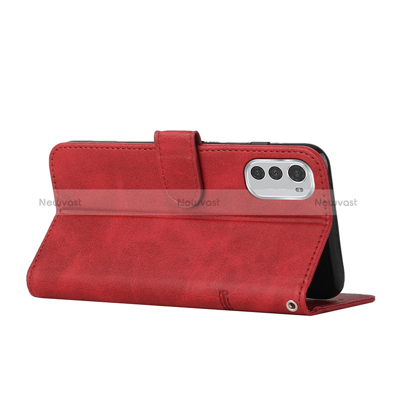 Leather Case Stands Flip Cover Holder Y04X for Motorola Moto E32