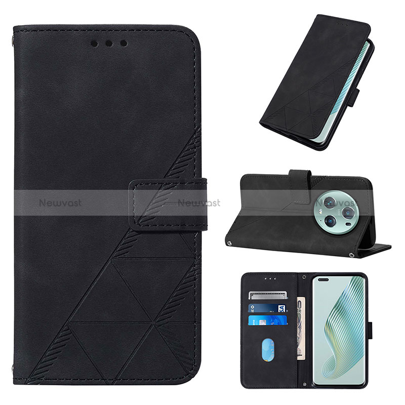 Leather Case Stands Flip Cover Holder Y05B for Huawei Honor Magic5 Pro 5G