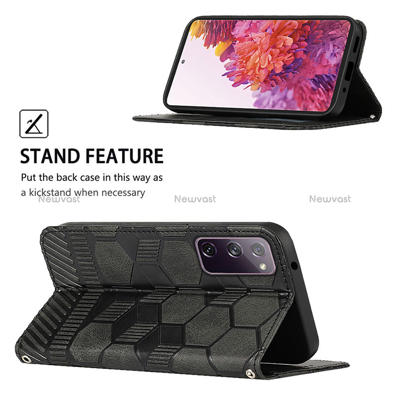 Leather Case Stands Flip Cover Holder Y05B for Samsung Galaxy S20 FE 4G