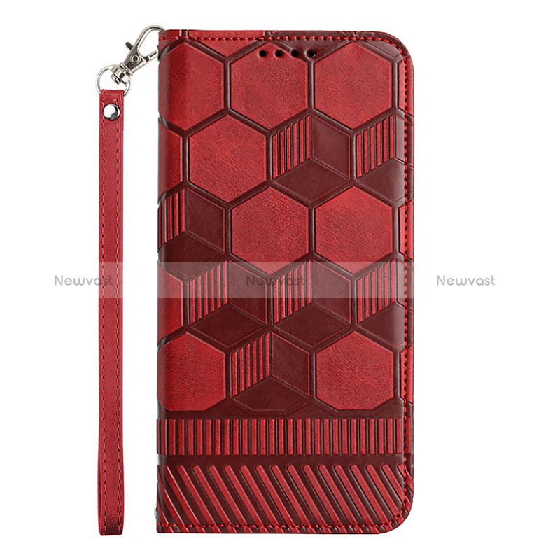 Leather Case Stands Flip Cover Holder Y06B for Samsung Galaxy S20 FE (2022) 5G Red