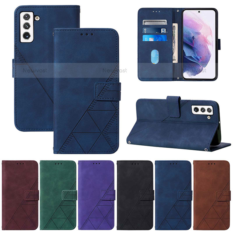 Leather Case Stands Flip Cover Holder Y07B for Samsung Galaxy S21 Plus 5G