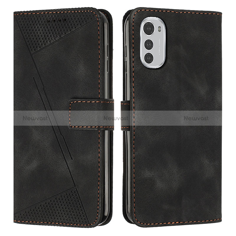 Leather Case Stands Flip Cover Holder Y07X for Motorola Moto E32