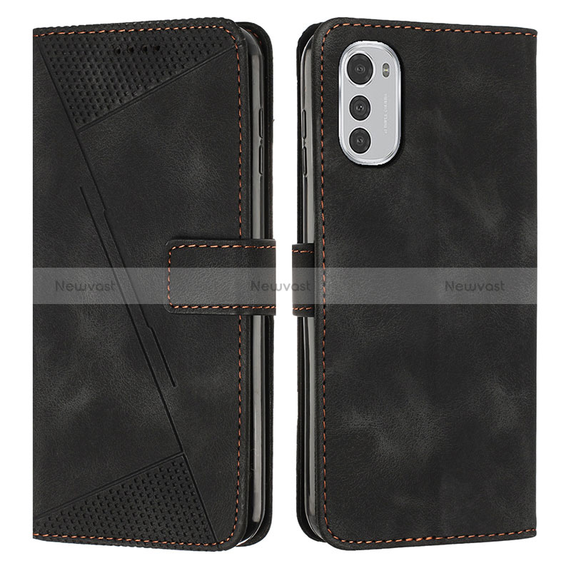 Leather Case Stands Flip Cover Holder Y07X for Motorola Moto E32s