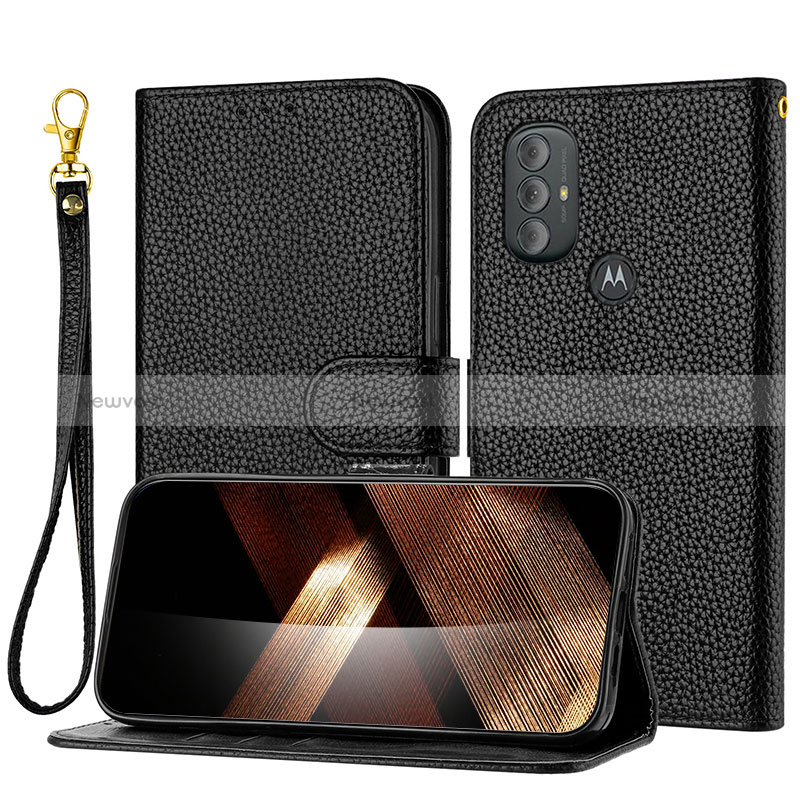 Leather Case Stands Flip Cover Holder Y09X for Motorola Moto G Power (2022)