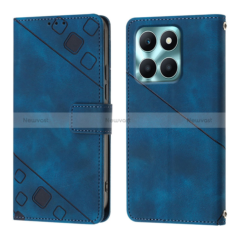 Leather Case Stands Flip Cover Holder YB1 for Huawei Honor X6a