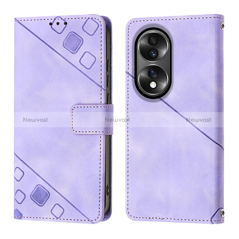Leather Case Stands Flip Cover Holder YB1 for Huawei Honor X7b