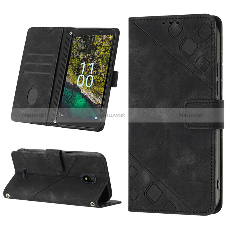 Leather Case Stands Flip Cover Holder YB1 for Nokia C100