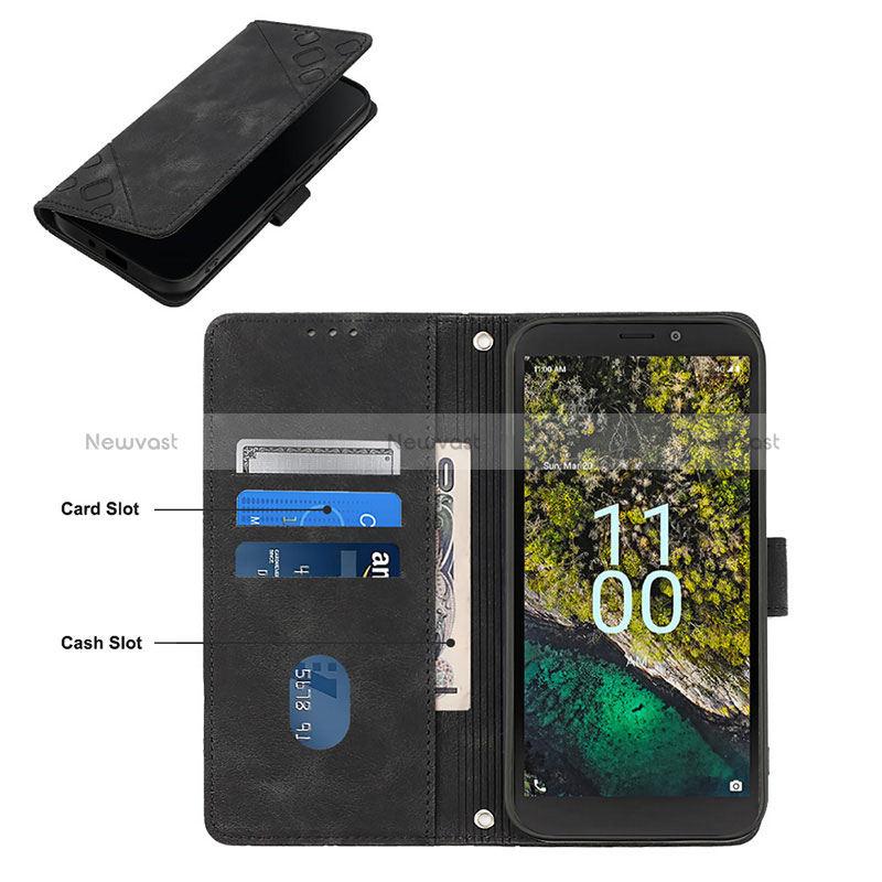 Leather Case Stands Flip Cover Holder YB1 for Nokia C100