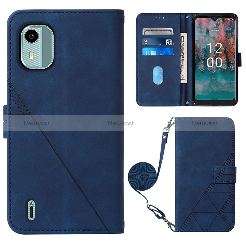 Leather Case Stands Flip Cover Holder YB1 for Nokia C12