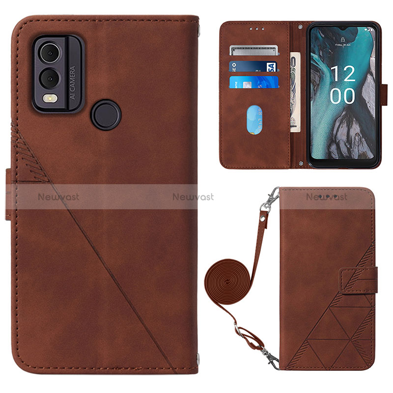Leather Case Stands Flip Cover Holder YB1 for Nokia C22
