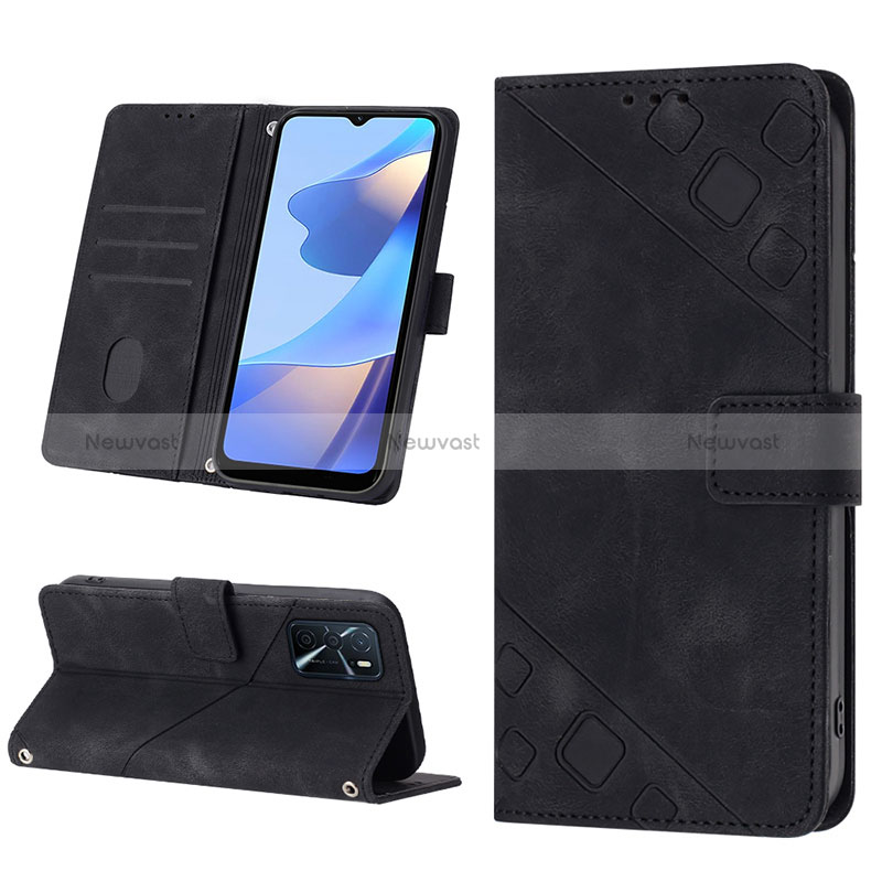 Leather Case Stands Flip Cover Holder YB1 for Oppo A54s
