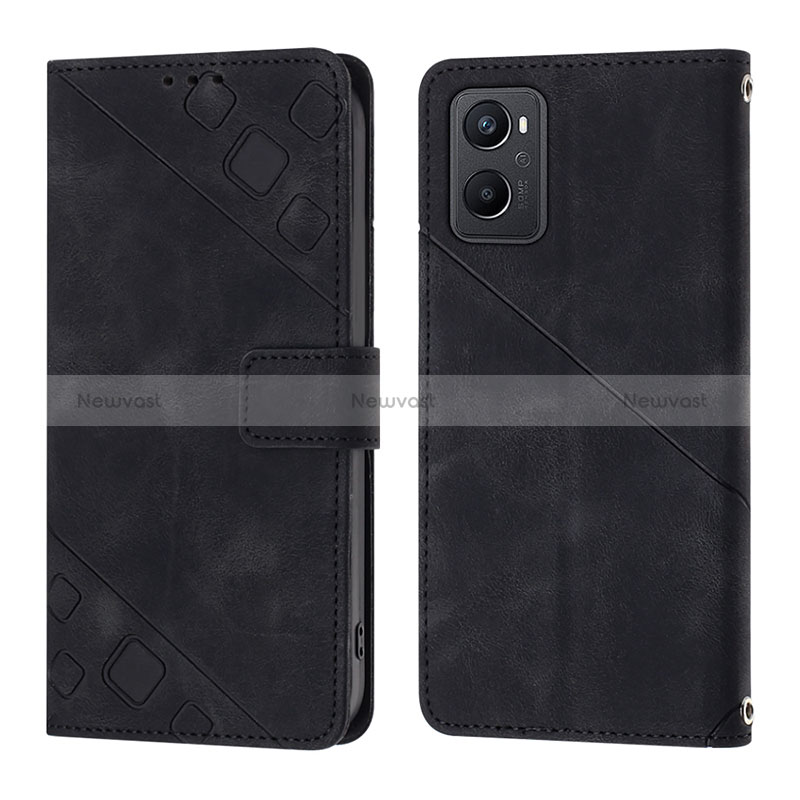 Leather Case Stands Flip Cover Holder YB1 for Oppo A96 4G