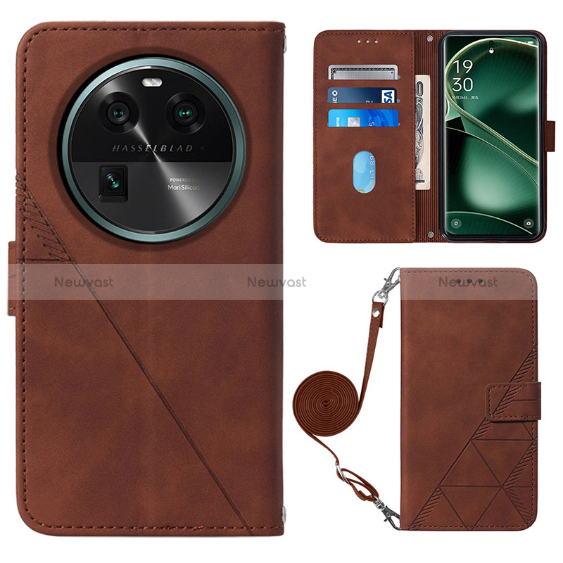 Leather Case Stands Flip Cover Holder YB1 for Oppo Find X6 5G