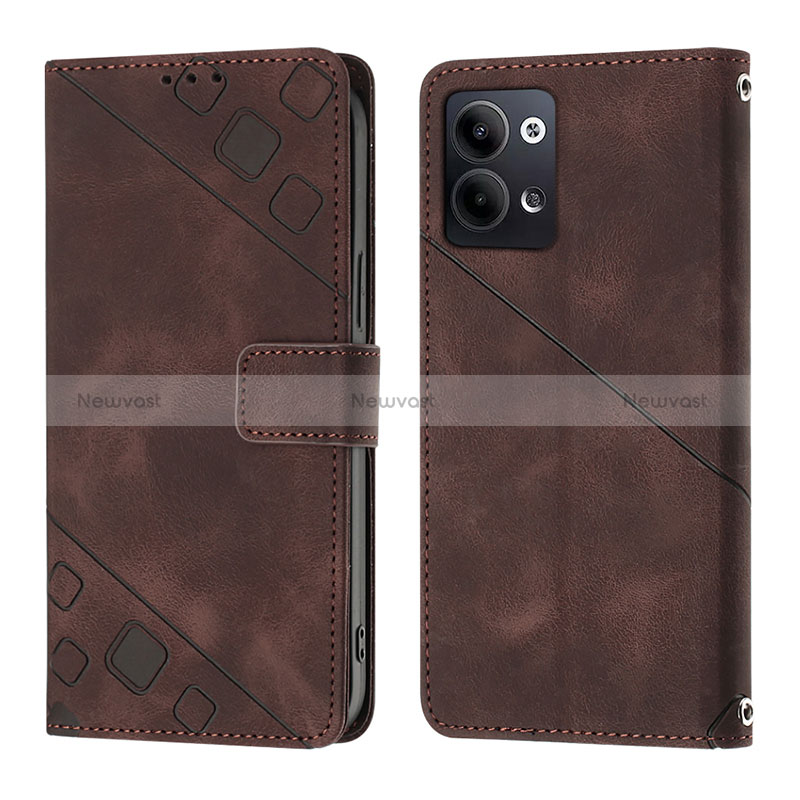 Leather Case Stands Flip Cover Holder YB1 for Oppo Reno9 5G