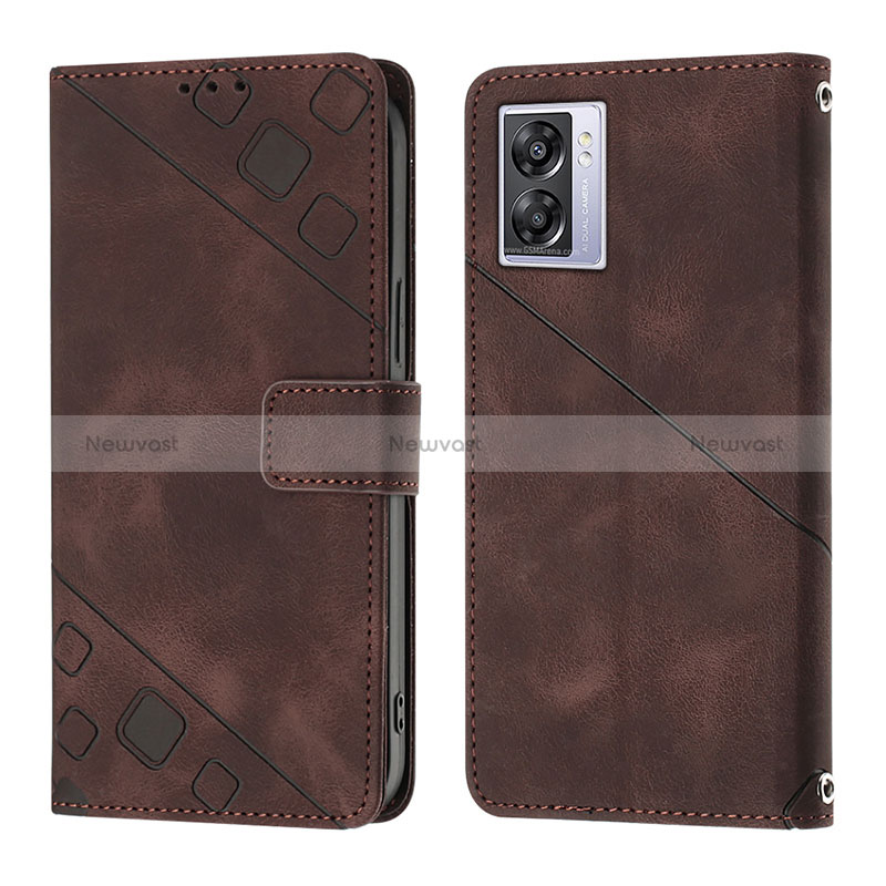 Leather Case Stands Flip Cover Holder YB1 for Realme V23 5G