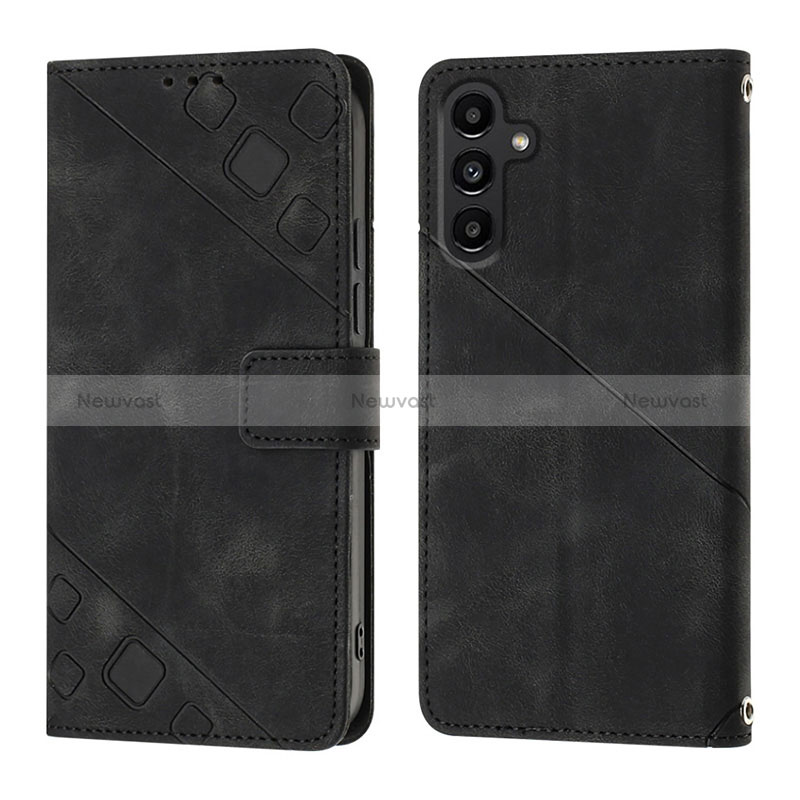 Leather Case Stands Flip Cover Holder YB1 for Samsung Galaxy A14 5G
