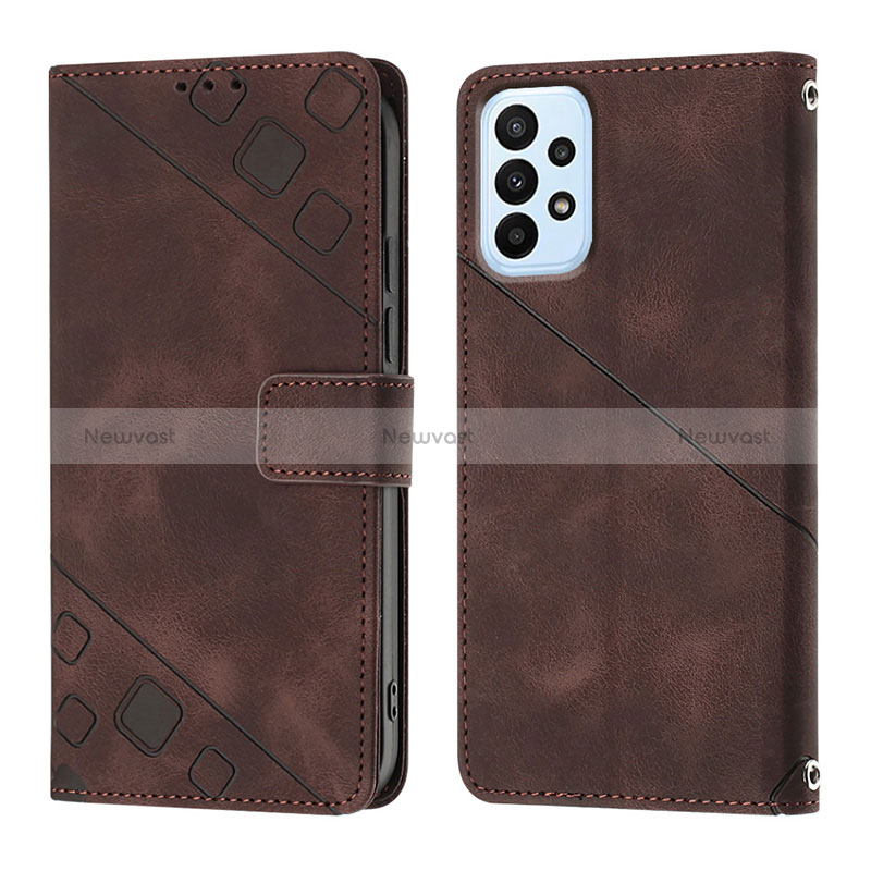 Leather Case Stands Flip Cover Holder YB1 for Samsung Galaxy A52 5G