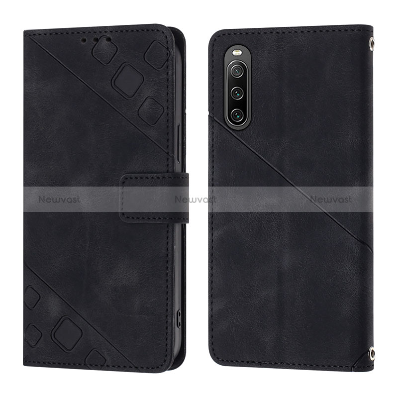 Leather Case Stands Flip Cover Holder YB1 for Sony Xperia 10 IV