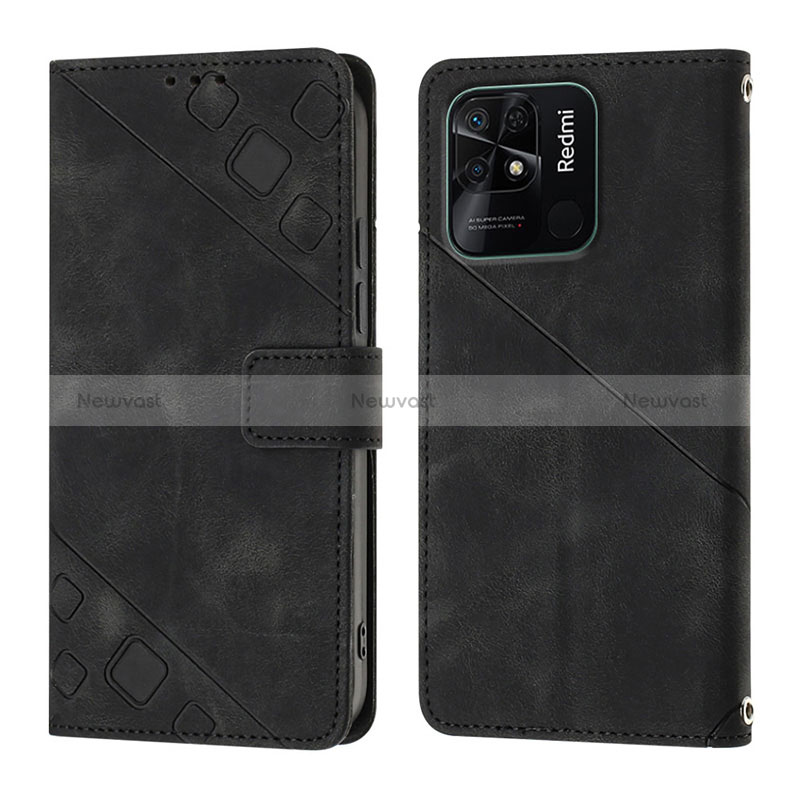 Leather Case Stands Flip Cover Holder YB1 for Xiaomi Redmi 10C 4G