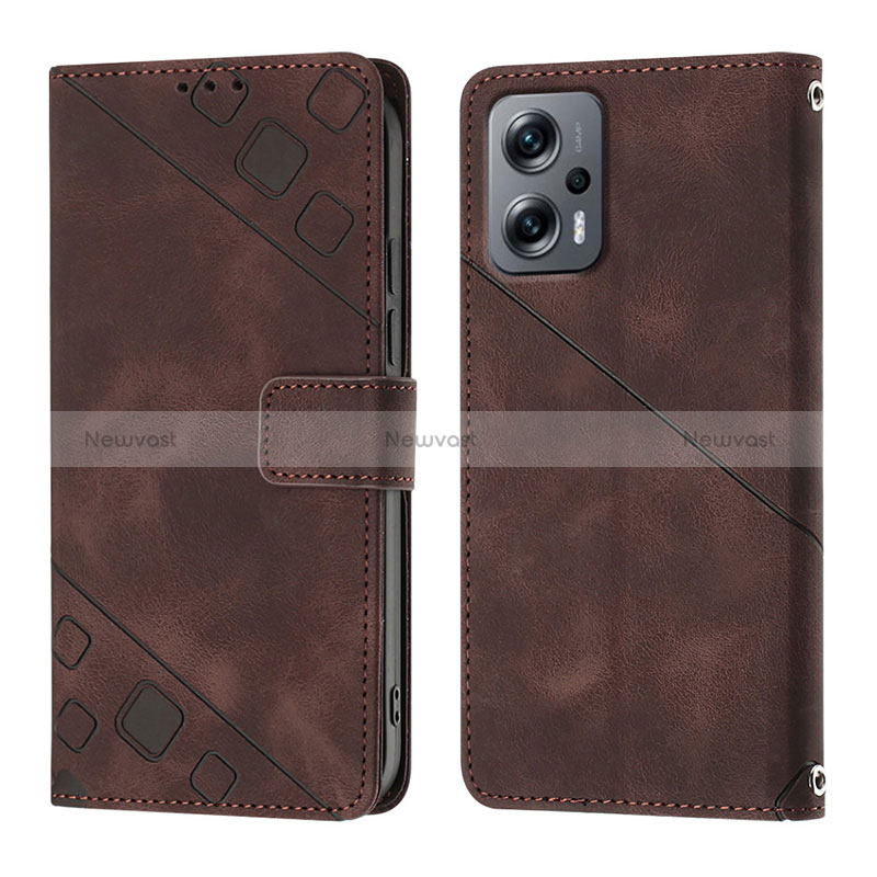 Leather Case Stands Flip Cover Holder YB1 for Xiaomi Redmi Note 11 Pro+ Plus 5G